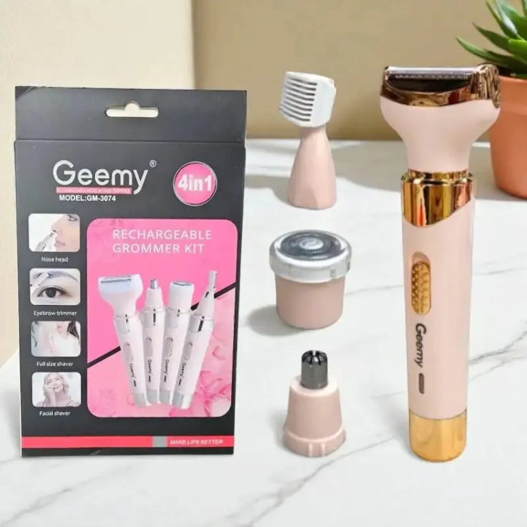 Geemy GM-3074 4-in-1 Rechargeable Women’s Groomer Kit