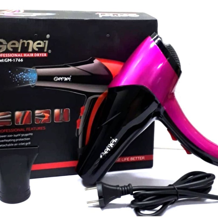 Gemei GM-1766 PROFESSIONAL HAIR DRYER(2600 WATTS)